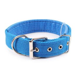 5 Size Dog Collar Adjustable (Color: Blue, size: 2XL)