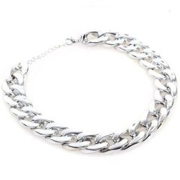 puppy necklace gold and silver 37cm*2cm (Color: Silver)