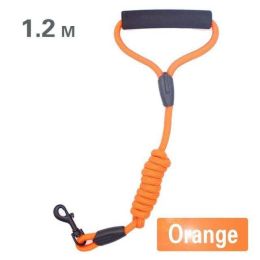 large dog leash (Color: 1.2m Orange, size: M DIA-0.8CM)