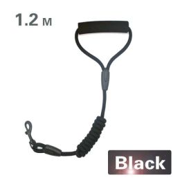 large dog leash (Color: 1.2m Black, size: XL DIA-1.2CM)
