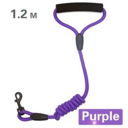 large dog leash (Color: 1.2m Purple, size: M DIA-0.8CM)