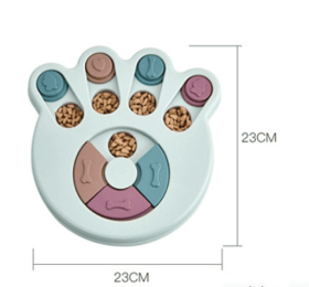 puppy feeder pet cat dog training game (Color: as show blue)