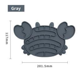 Wholesale pet dog silicone licking plate (Color: C-Crab-Gray)