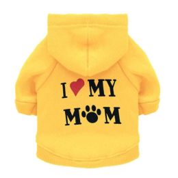 pet cat jacket to keep warm (Color: MOM Yellow, size: XL)