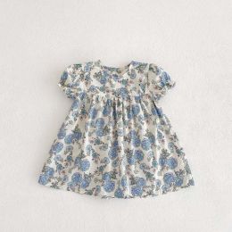 Baby Cotton Short Sleeve Skirt (Color: Beige, size: 80cm)