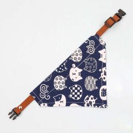 Adjustable Dog Bib Collar (Color: Pattern C, size: S)