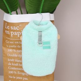 Dog clothes Autumn and winter new pet clothes Cat pet clothes Two leg flannelette 22 multicolor pull loop flannelette (colour: 22 Five color pullover sweater - aqua, size: S)