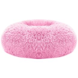 Pet Dog Bed Soft Warm Fleece Puppy Cat Bed Dog Cozy Nest Sofa Bed Cushion L Size (Color: Pink, size: L)