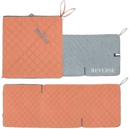 Dog Helios 'Boulder-Trek' 3-in-1 Expandable Surface Outdoor Travel Camping Dog Mat (Color: Orange)
