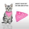 Adjustable Bandana Leather Pet Collar Triangle Scarf