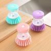 Automatic liquid adding pan washing brush in the kitchen Press type multi-function dish washing brush; oil free; pot friendly; decontamination and cle