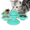 Spinning windmill teasing cat toy luminous mint sucker toy cat biting self-excited toy 2 windmills